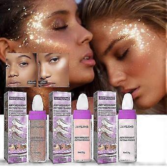 Jaysuing high light pat powder fairy pat powder whole body brightening natural three-dimensional highlight elf powder glitter powder | golden brown(9g