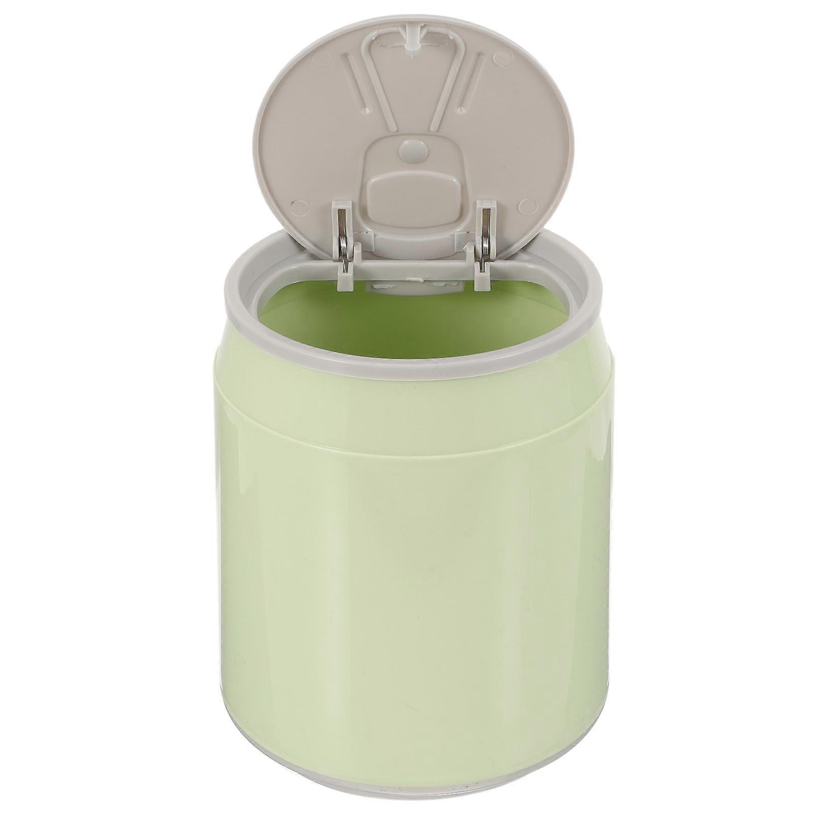 Mini Garbage Can Plastic Wastebasket for Desktop Use Green