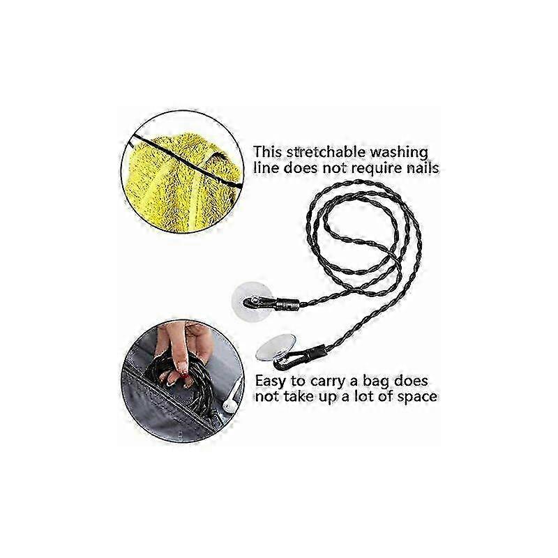 Compact Elastic Travel Clothesline