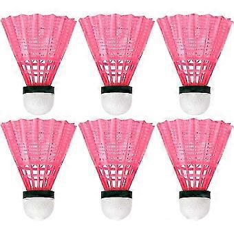 Badminton Badminton Sports Plastic Badminton Stable Durable Sports Training Badminton(Red)(6Pcs)-ckcy