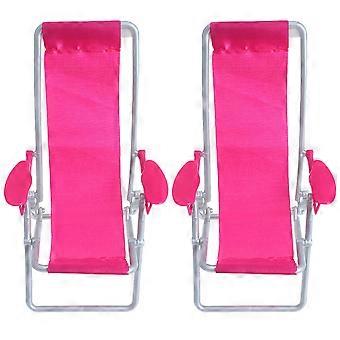 Puppenhaus-Stuhl-Imitat zur Dekoration, 2er-Pack Miniatur-Strandstuhl-Ornament