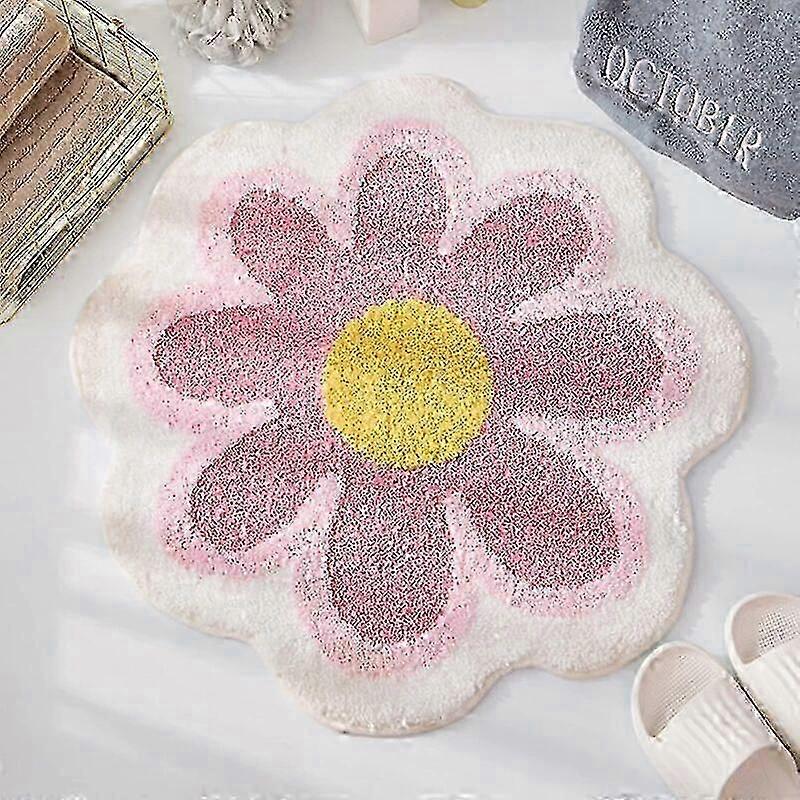 Fluffy Flower-Shaped Non-Slip Bath Mat