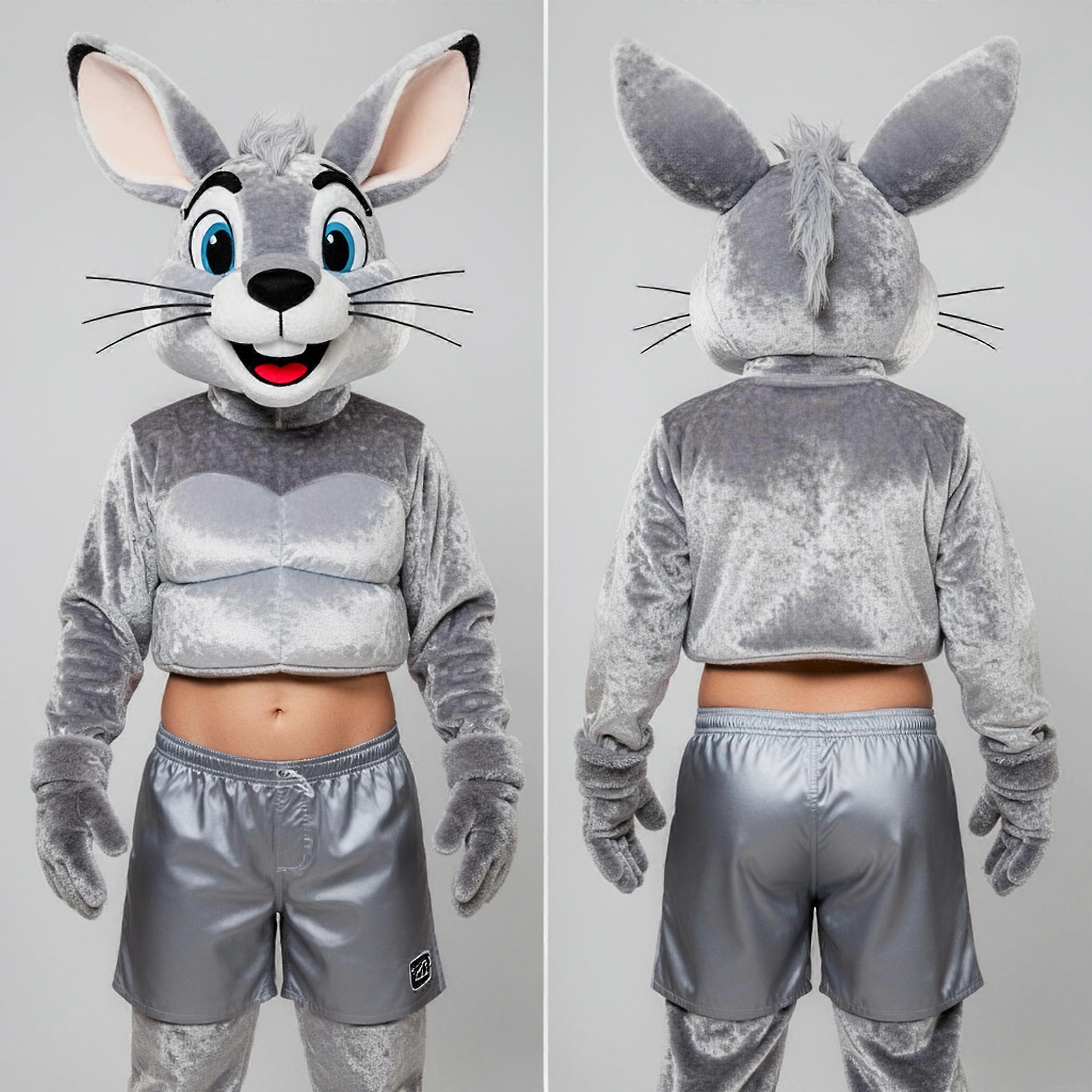 MASTICOT Shimmering Silver Athletic Gazelle Mascot