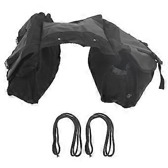 Sacoche de siège arrière de vélo noir grande capacité toile imperméable à l’eau cordon de fixation sac de siège arrière de vélo pour accessoireYMQX)