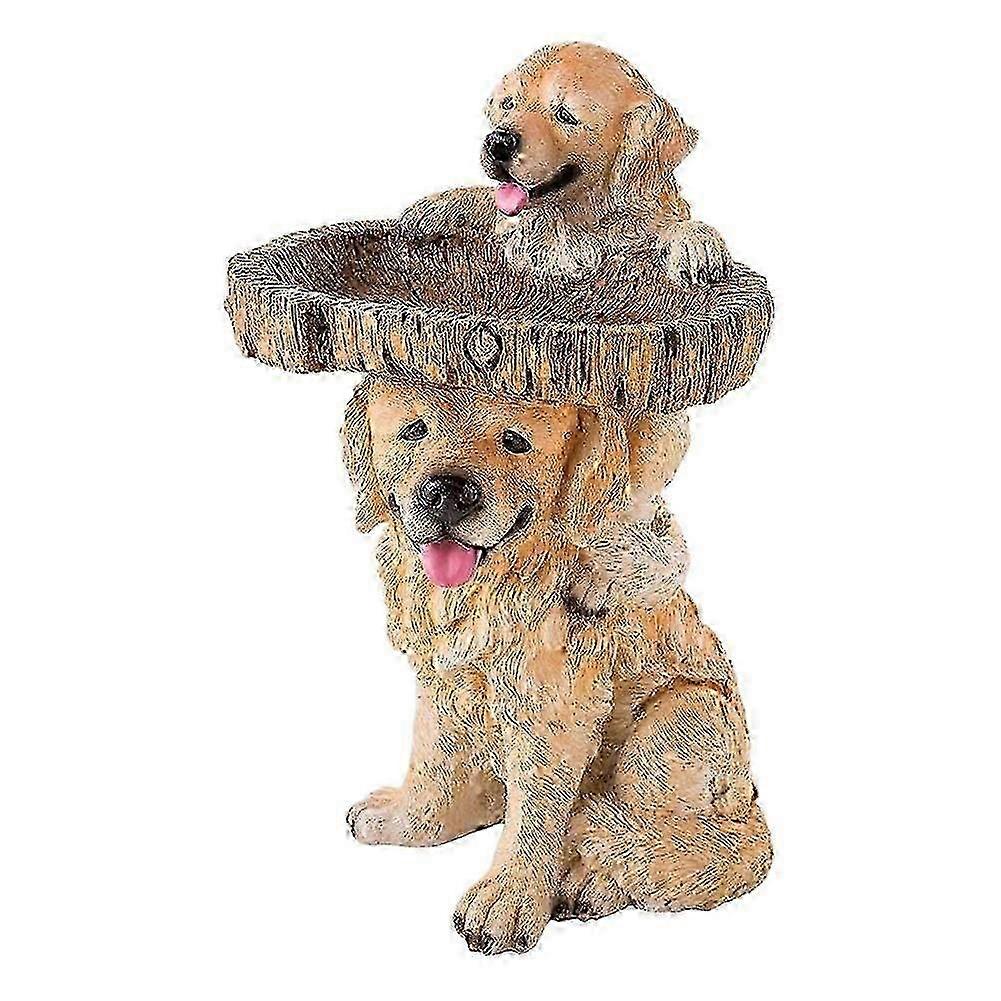 Rustic Resin Birdbath Yard Sculpture