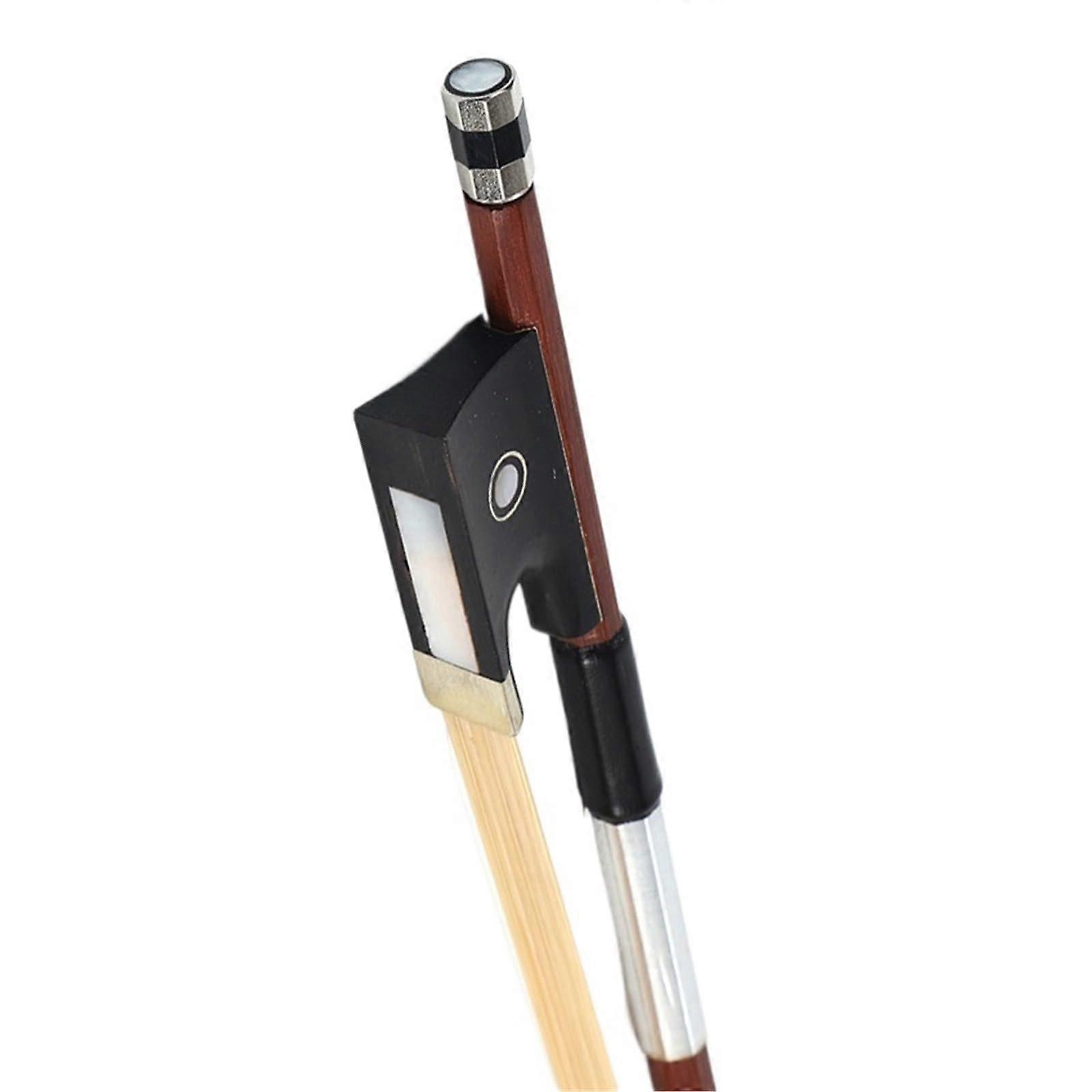 Professional Octagonal Ebony Violin Bow 1/2 Size for Student Players Balanced Performance Control