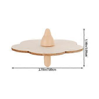 Kids Wooden Gyro Toys for DIY Painting 12Pcs Portable Gyro Playthings