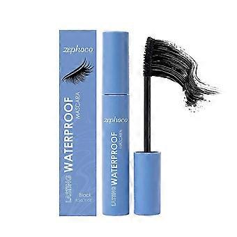 2pcs Black Waterproof Lengthening Mascara, Lightweight Smudge-Proof Formula for Sensitive Eyes and Daily Eye Makeup