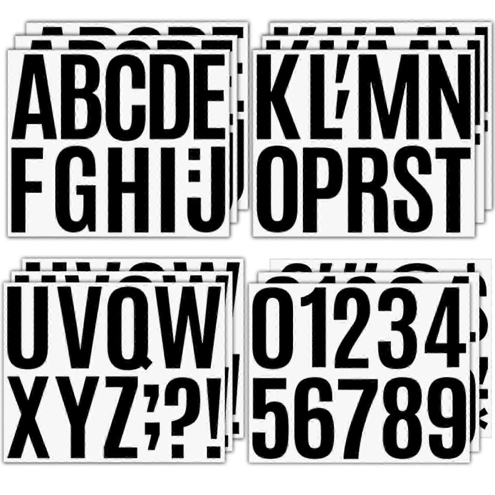 4" Durable Vinyl Number Stickers Set