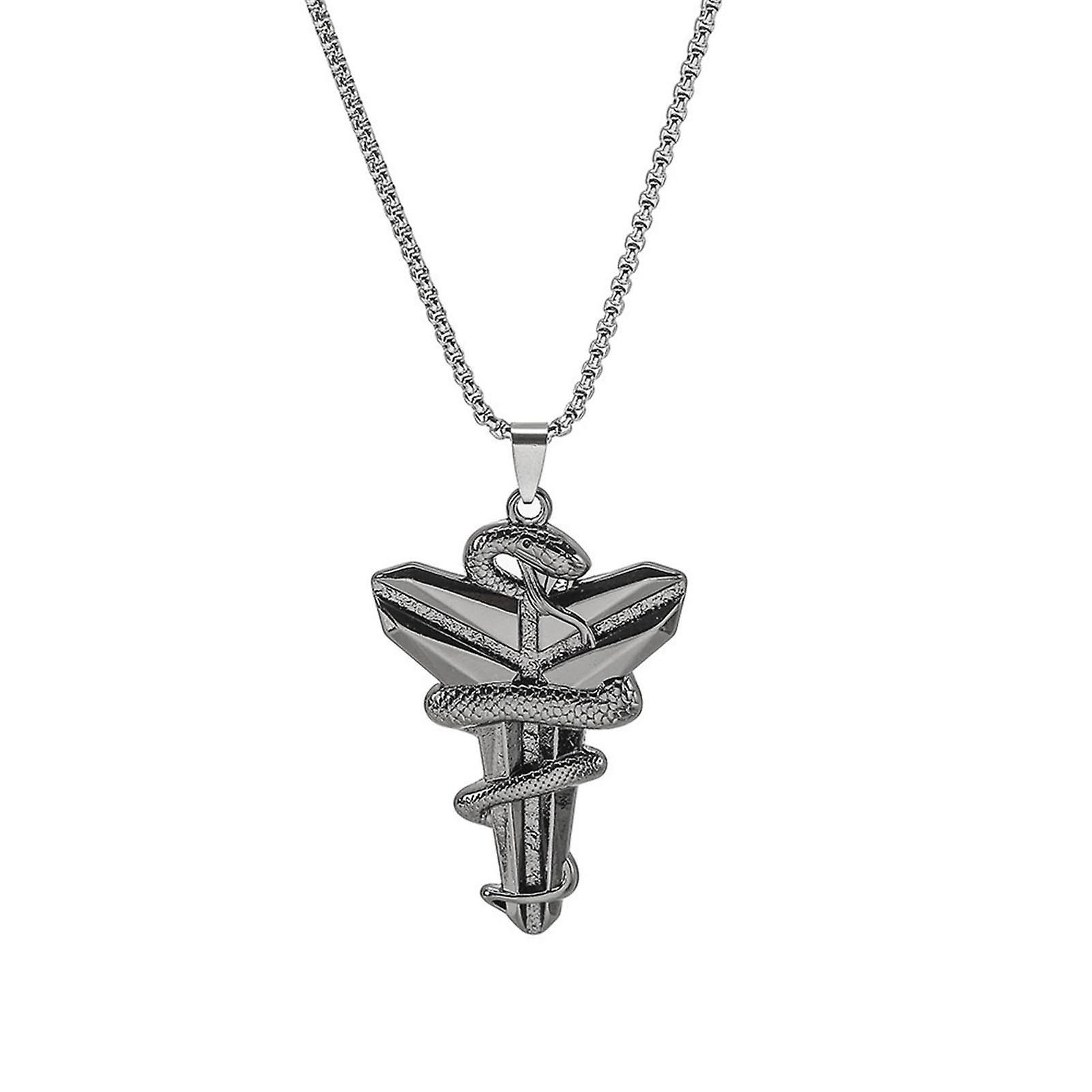 Hip Hop Mamba Snake voor cross ketting voor mannen vrouwen roestvrij stalen hanger cha