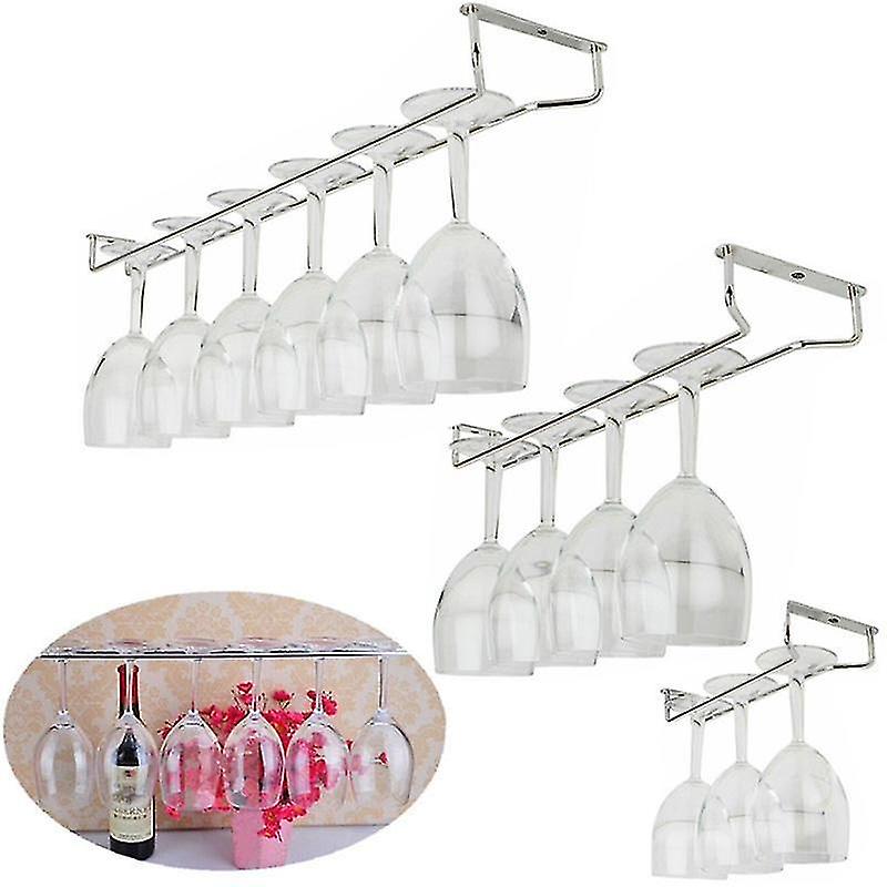 C High Quality Useful Stainless Steel Wine Rack Glass Holder Hanging Hanger