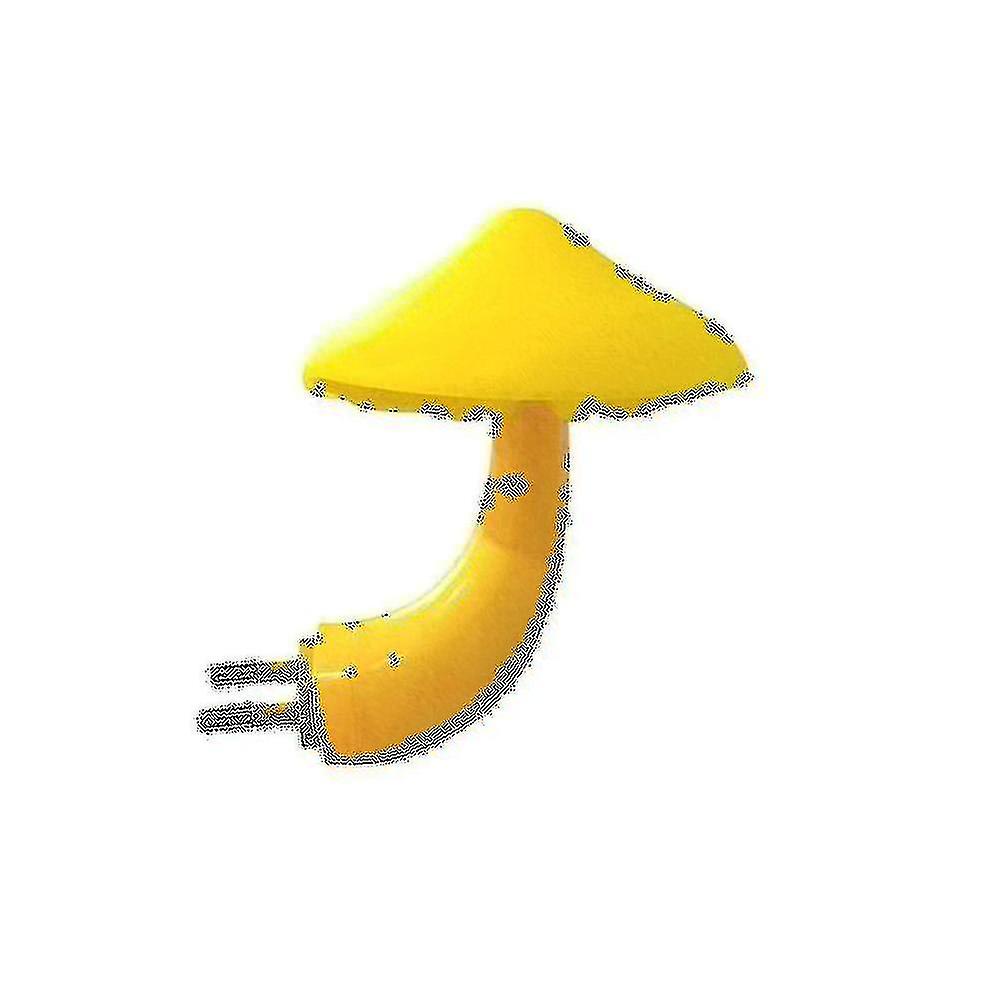 2x Led Night Light Mushroom Wall Socket Lamp Eu Plug Warm White Light-control