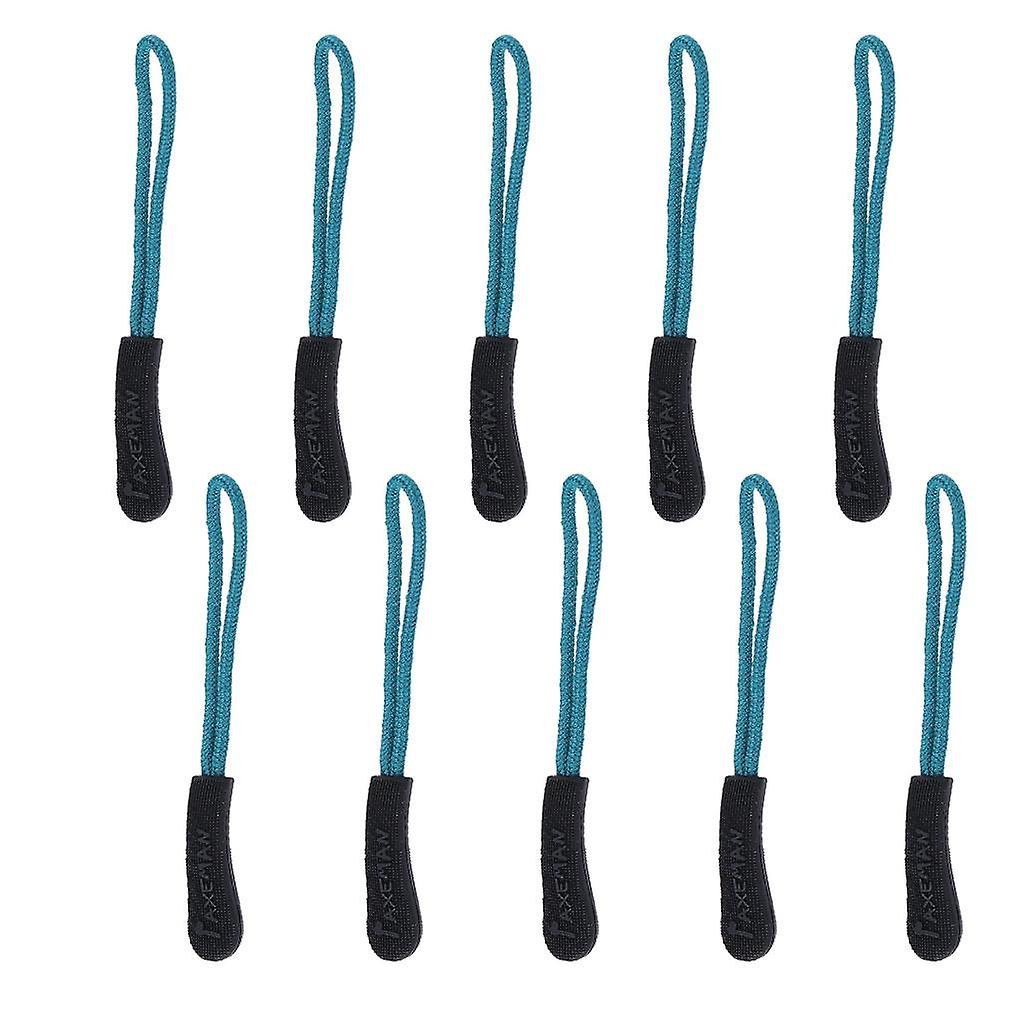 10Pcs Zipper Pull Cord Zip Puller Zip Fastener Slider Replacement Sea Blue