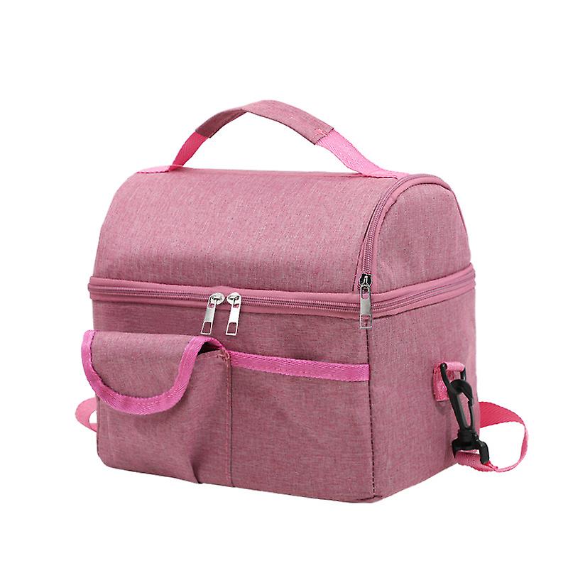 Sac à lunch isolé étanche à 2 compartiments Sac à lunch de grande capacité avec bretelles détachables et réglables