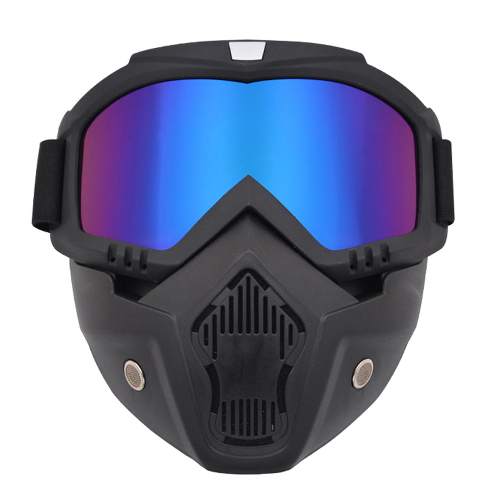 Modular Mask Detachable Goggles Motorcycle Racing Helmet Protective