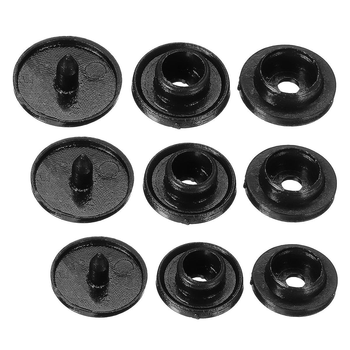 1000Pcs T3/t5/t8 Black Resin Snap Buttons For Cloth Diapers And Crafts