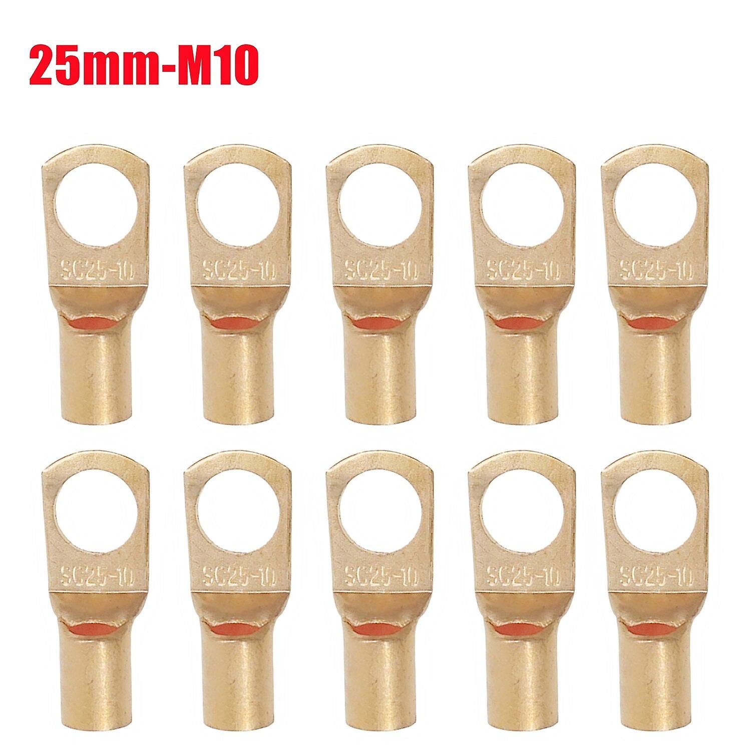 10/25/50/100Pcs Copper Lug Ring Wire Connector Bare Cable Electric Crimp Terminal Sc6-6 Sc6-8 Sc10-6 Sc10-8 Sc16-6 Sc16-8 Sc25-6