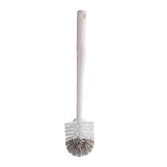 Long Handle Soft Hair Toilet Brush, White, Set of 2