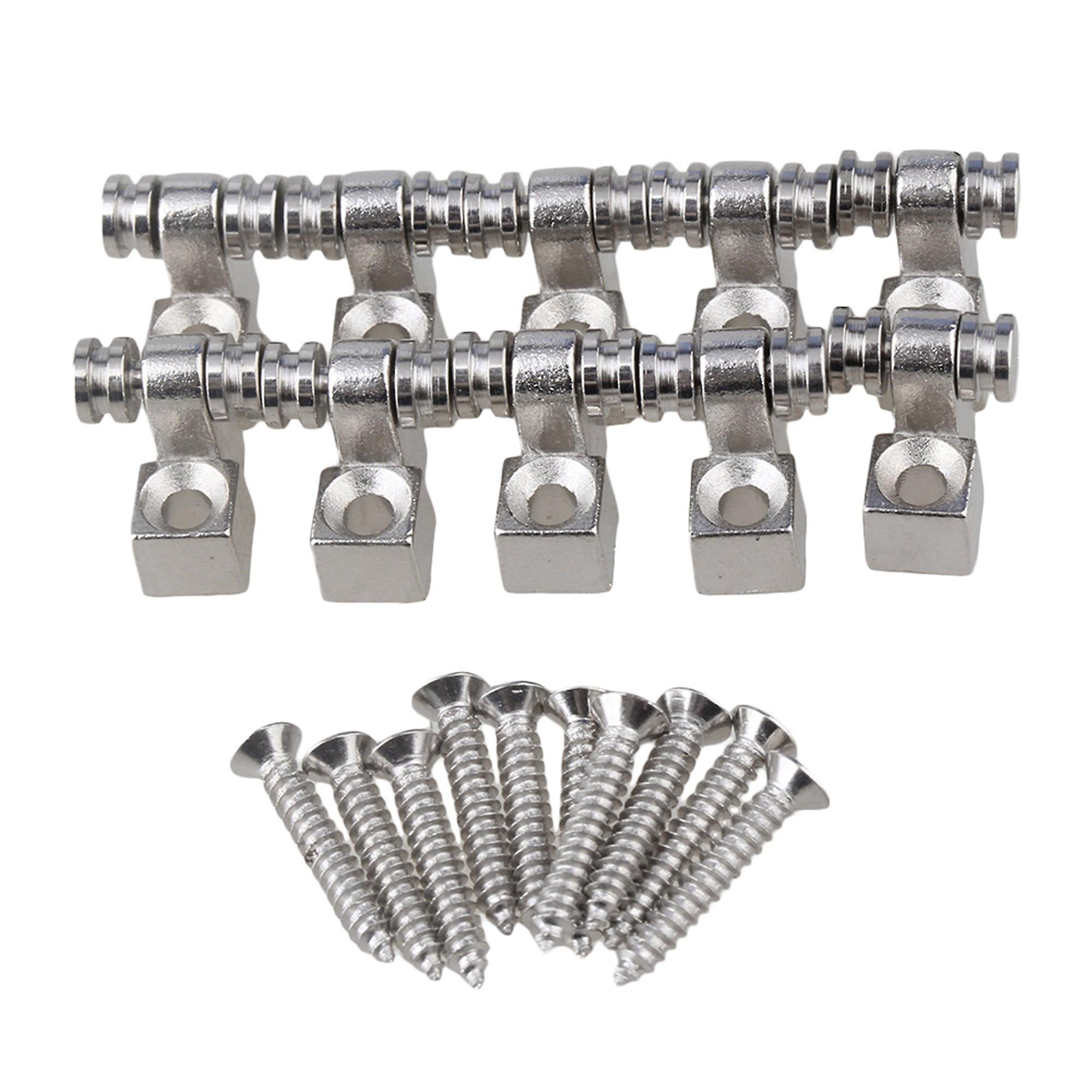 Chrome Metal Roller String Trees for Guitar Set of 10