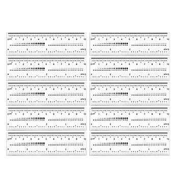 10st Falska Naglar Mätning Linjal Transparent Nail Art Pvc Mjuk Linjal