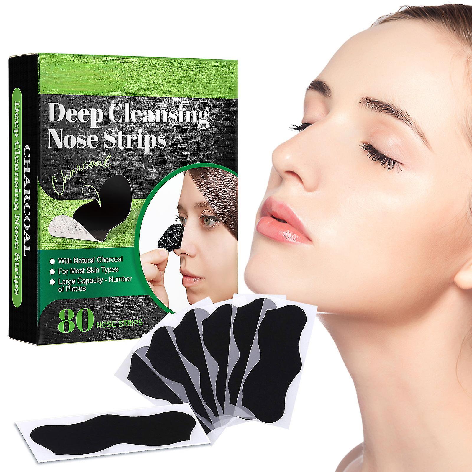 Blackhead Pore Strips, Deep Charcoal Pore Strips, 80pcs Blackhead Remover Strips, Blackhead Strips