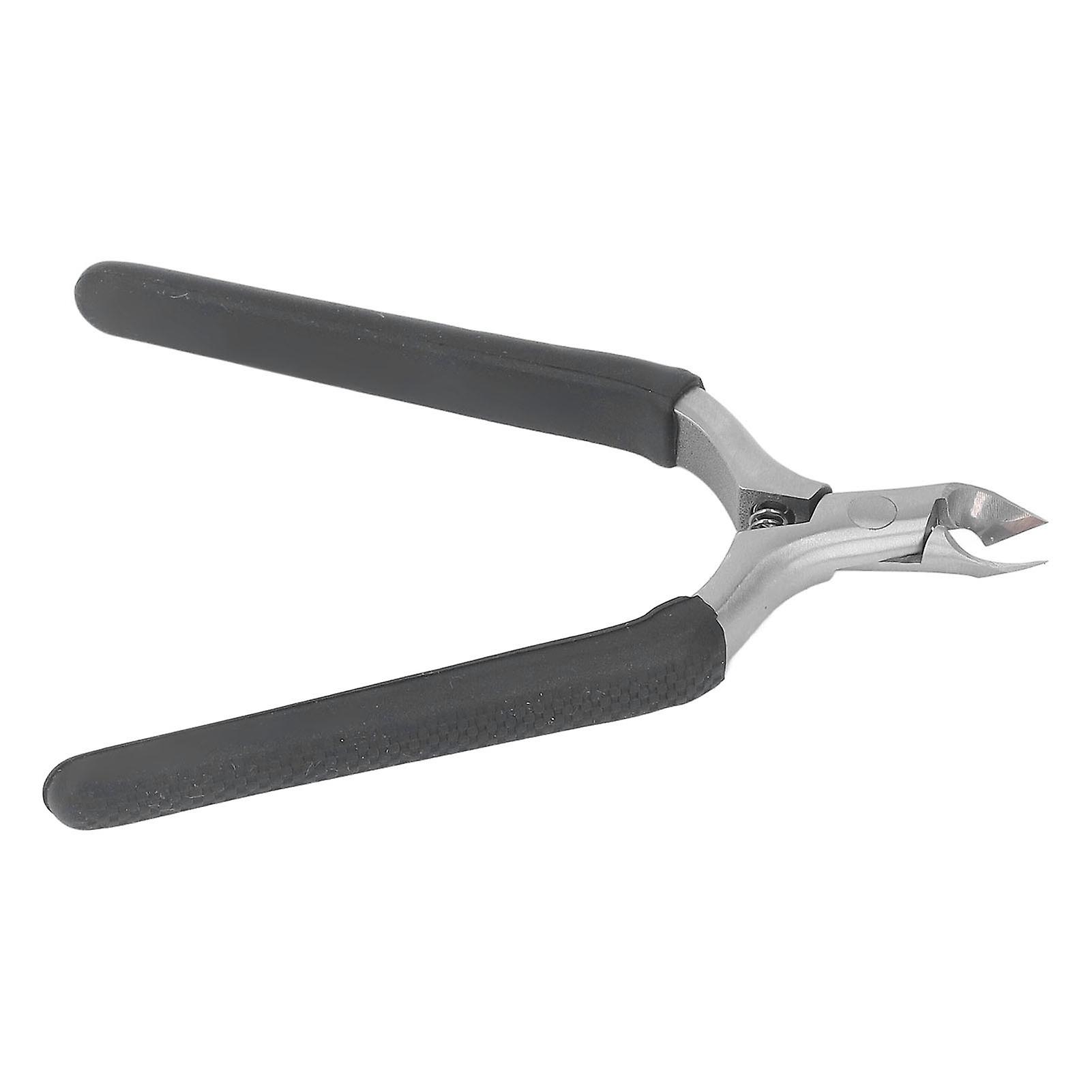 מקצועי נירוסטה גוזם ציפורניים מסיר עור מת מוטבע קפיץ עמיד להחליק גוזם ציפורן שחור 