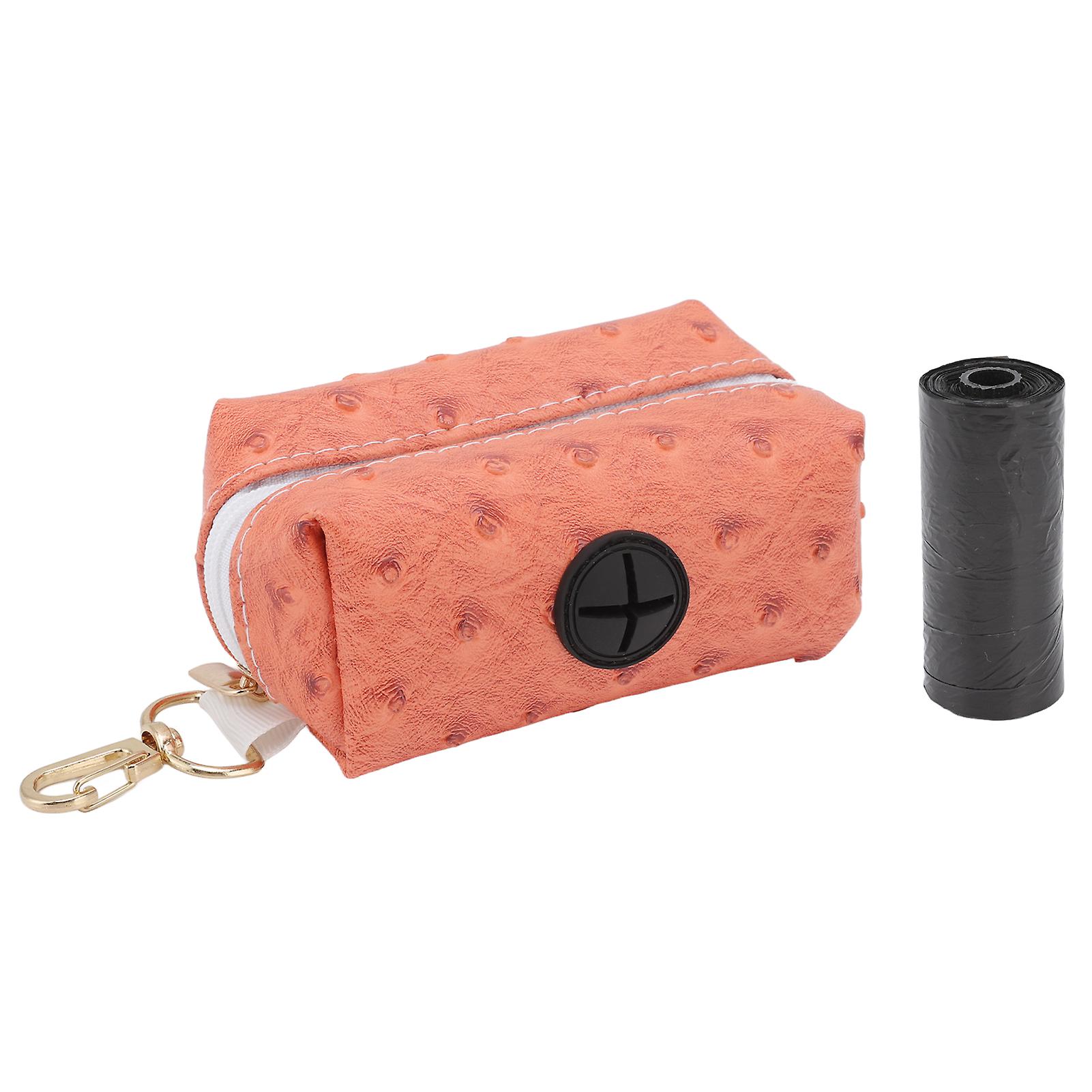 Porte-sac à caca à fermeture éclair Distributeur de sacs à déchets pour chiens pratique pour animaux de compagnie à l’extérieur
