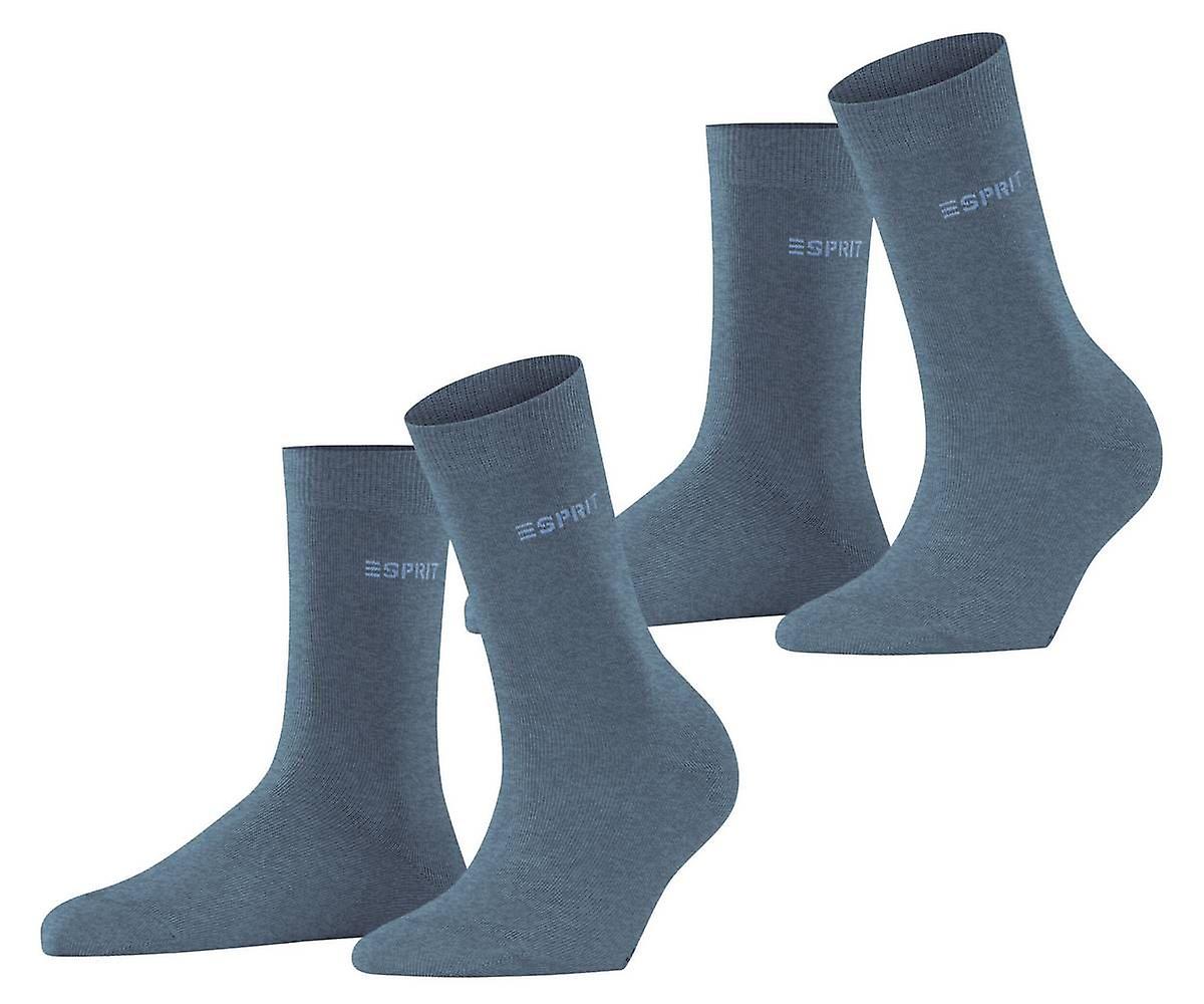Esprit Uni 2 Pack Socks - Light Denim Blue