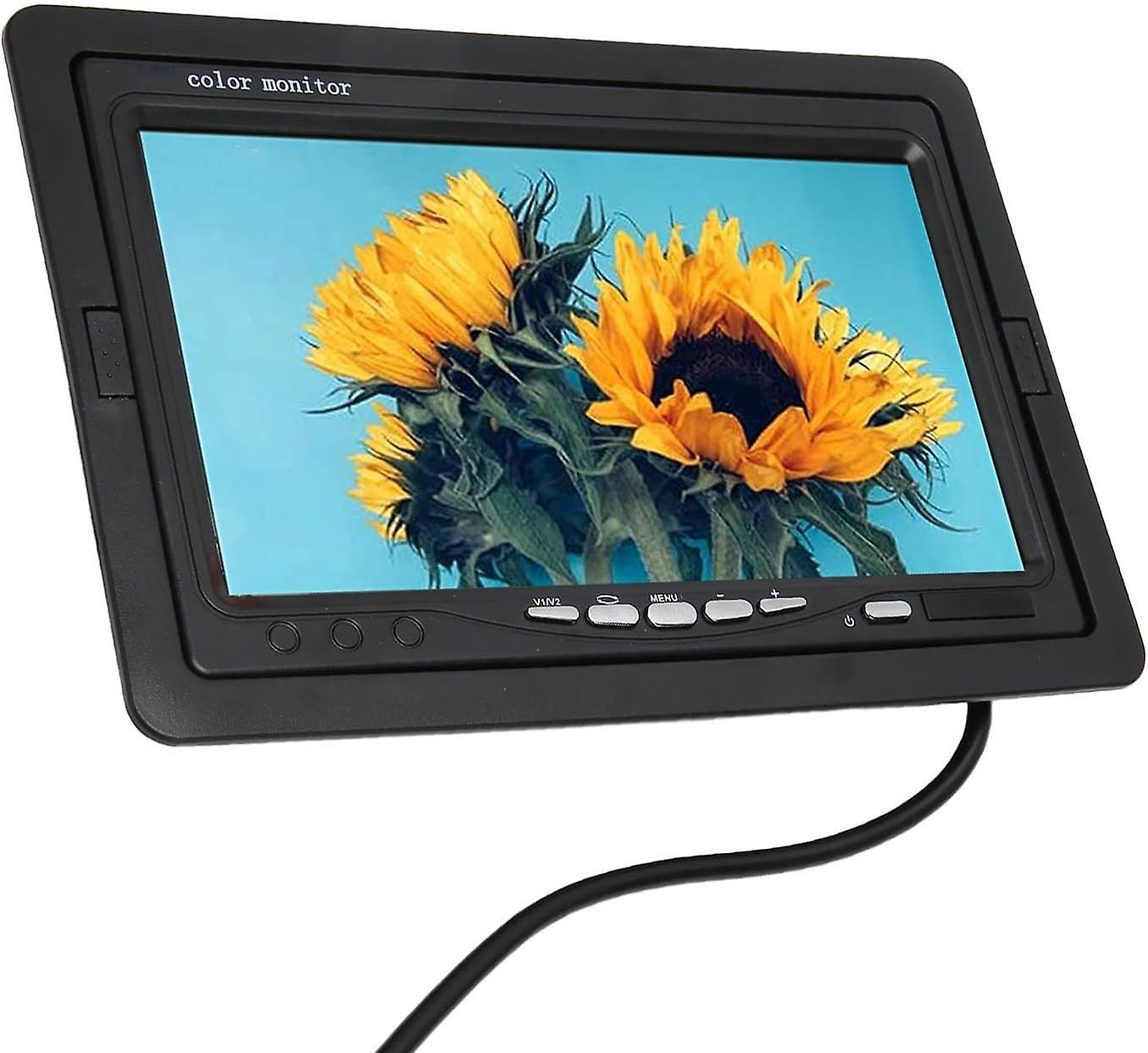 Reversing Camera System, Rearview Camera Monitor, Support Screen Rotating 2 AV Input 7 Inch TFT Colo