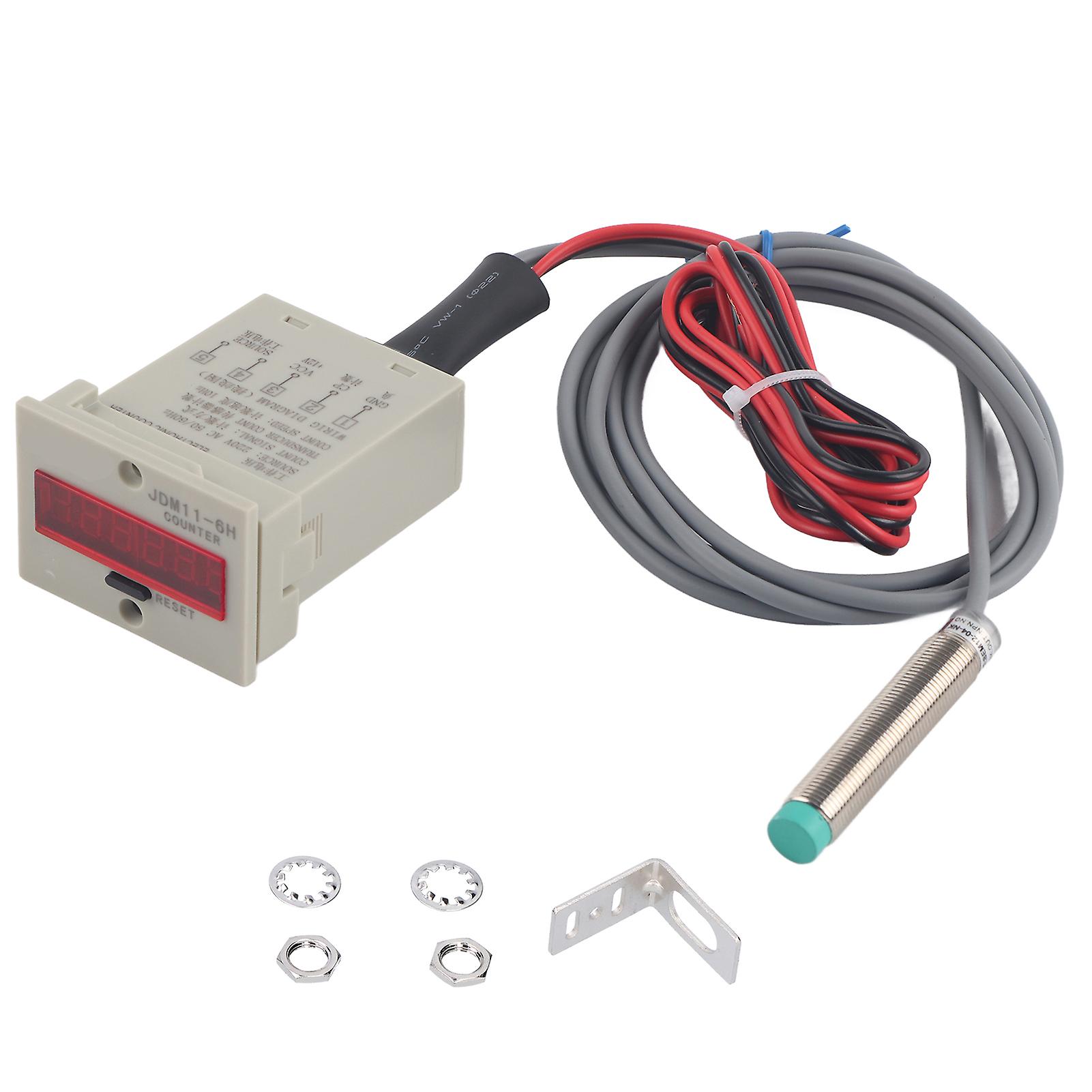 BERM Digital Electronic Counter for Metal Objects Contact Induction Panel Reset JDM11‑6HAC220V