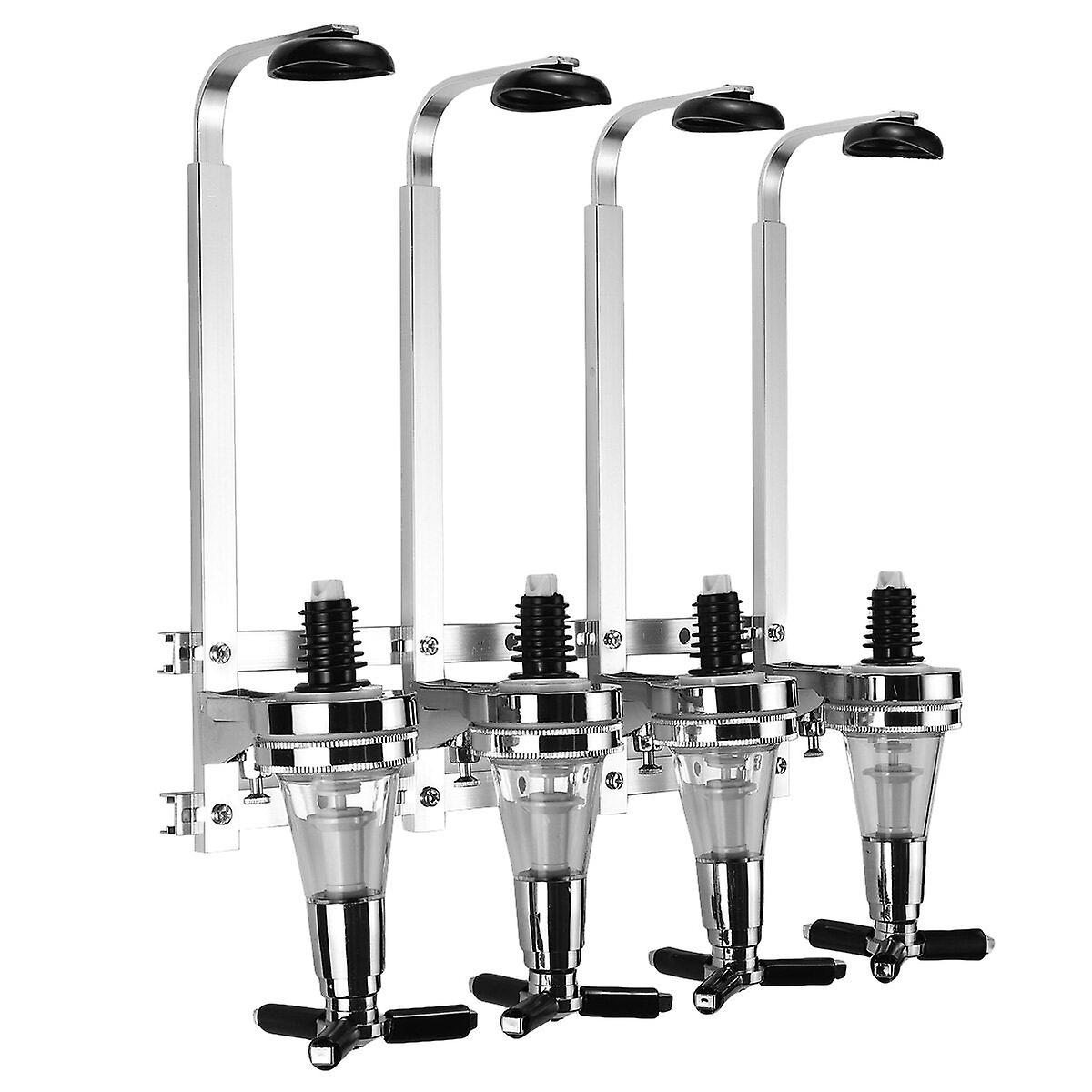 4 Bottles Rotary And Wall Mounted Aluminum Alloy Bar Butler Drink