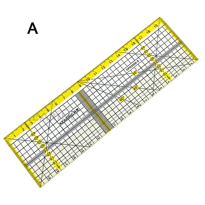 Quilting Ruler Acrylic Quilters Ruler with Double Colored Grid Lines for Easy Precision Cutting for
