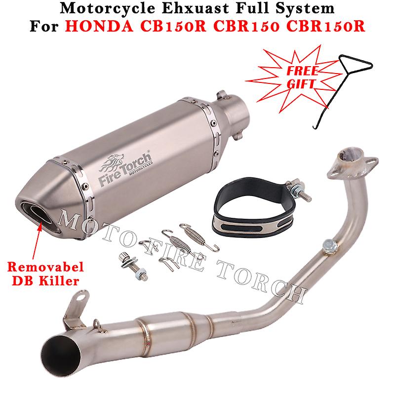 Motorrad Auspuff Flucht modifiziert Voll system Schall dämpfer Front Link Rohr DB Killer Slip auf für Honda CB150R Cbr150 CBR150R CB 150R