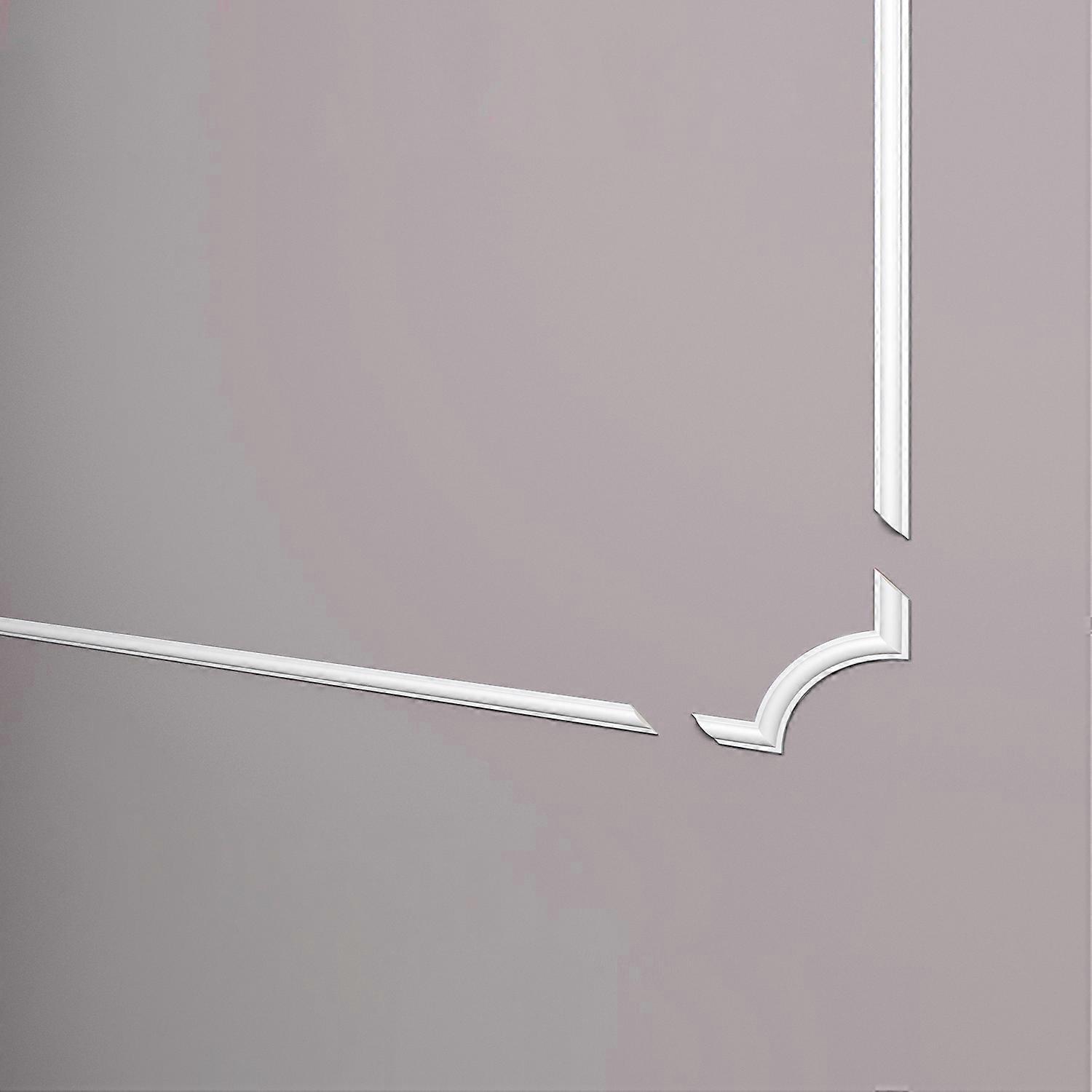 NMC 1 x Corner elements set SP2-5 ARSTYL 15,2 cm x 0,9 cm x 15,2 cm white Rigid polyurethane foam pre-primed lightweight, sturdy, dimensionally stable