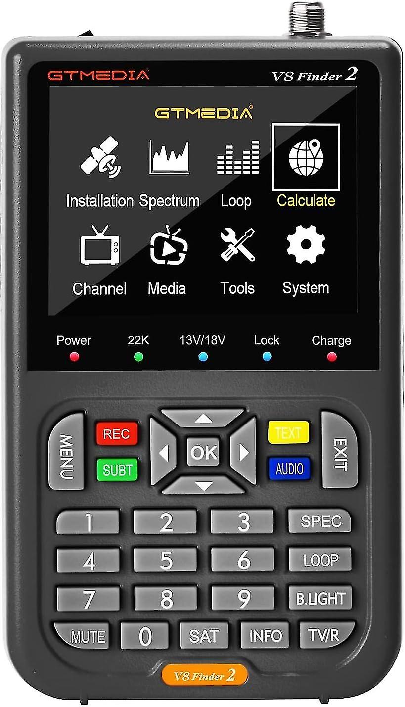 TV Signal Finder Meter, DVB-S/S2/S2X Signal Receiver with 3.5 inch HD Digital Display, H.264 Auto Ca