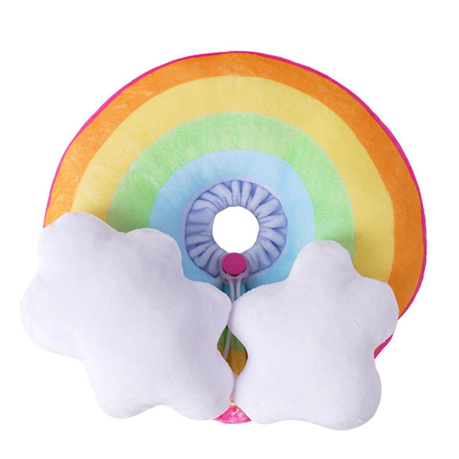 Adjustable Wound Healing Collar Prevent Bite Neck Ring For Pets Rainbow
