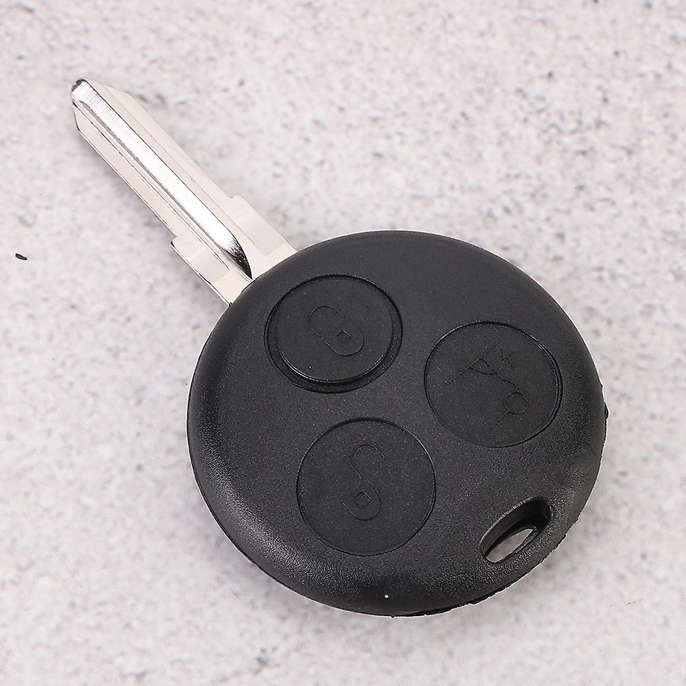3-Button Black Remote Key Fob Case Shell Fit Smart Fortwo Forfour