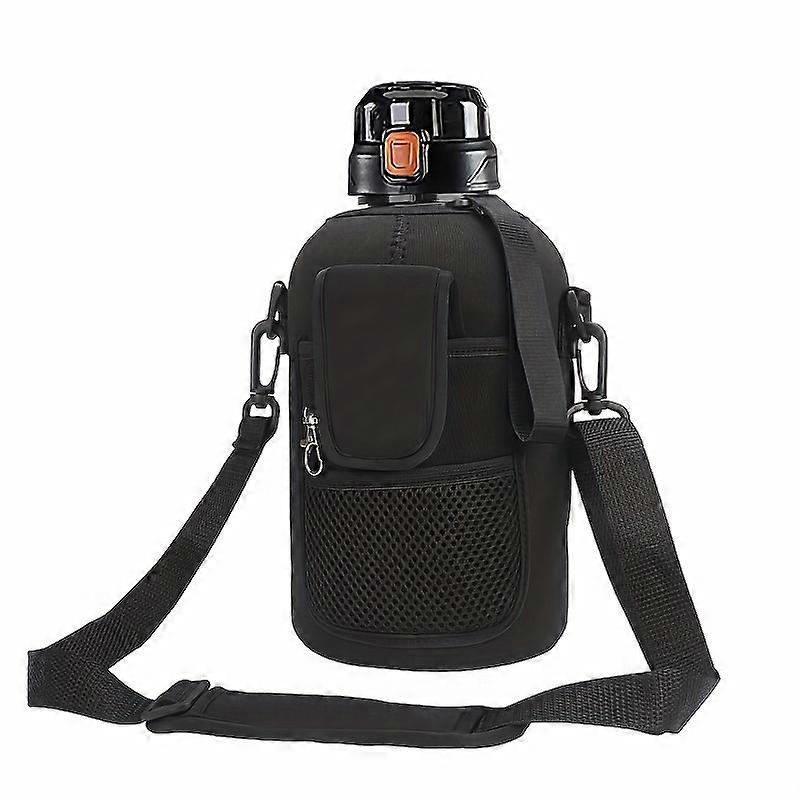 1900ml/64Oz Large Water Bottle Sleeve, Anti Scald Neoprene Bottle Holder With Shoulder Strap (Sleeve Only)