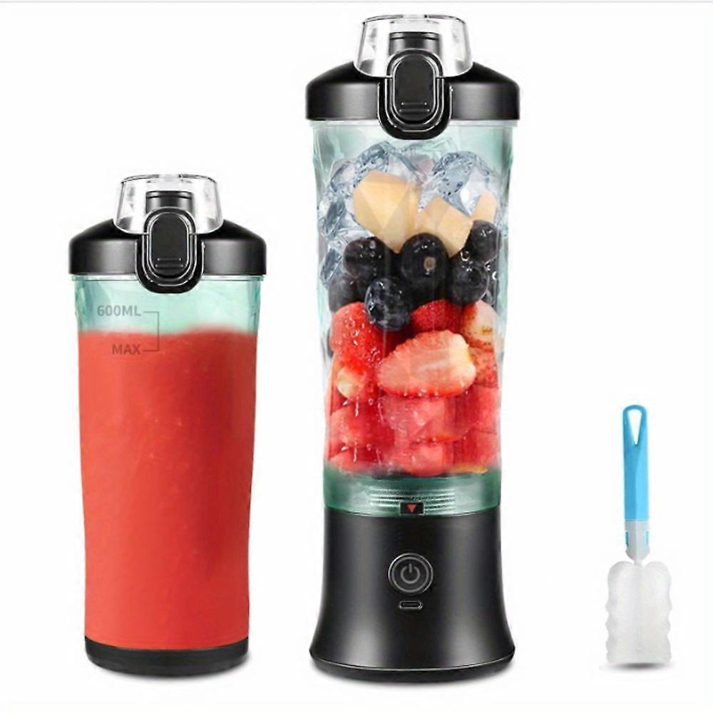 20 Oz Portable Blender USB Rechargeable, Waterproof Personal Blender for Shakes and Smoothies, with 6 Ultra-sharp Blades for Travel, Office & Sports (