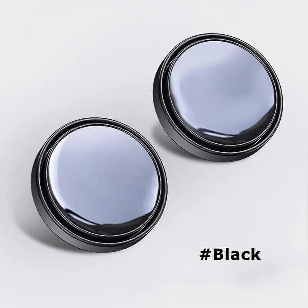 2 Pcs Car Round Frame Convex Blind Spot Mirror Wide-angle 360 Degree Adjustable Clear Rearview Auxiliary Mirror Driving Safety