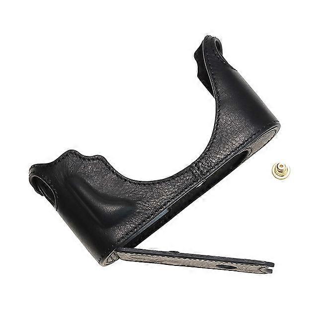 För läder hästhud kamerafodral Handgjord halvkroppsväska Bottenskydd för Leica M10 M10p digitalkameralåda kohudskal