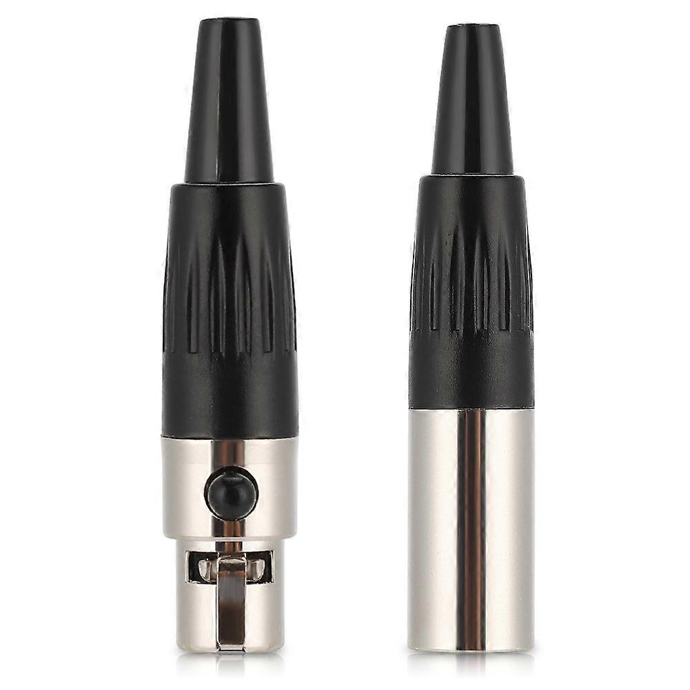 1 Pair Pure Copper Casing Pins 3 Core MINI XLR Connector DIY Audio Cable Welding Plug