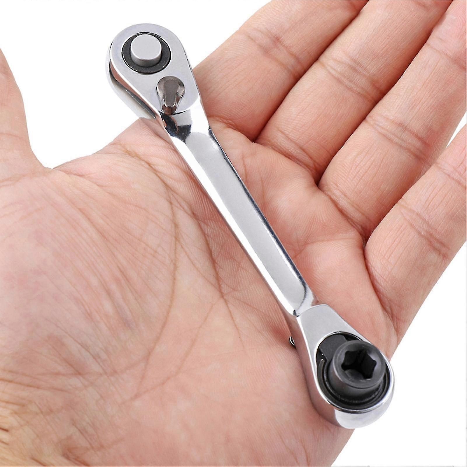 Mini 1/4inch Double Ended Quick Socket Ratelsleutel Staaf Schroevendraaier Bit Tool