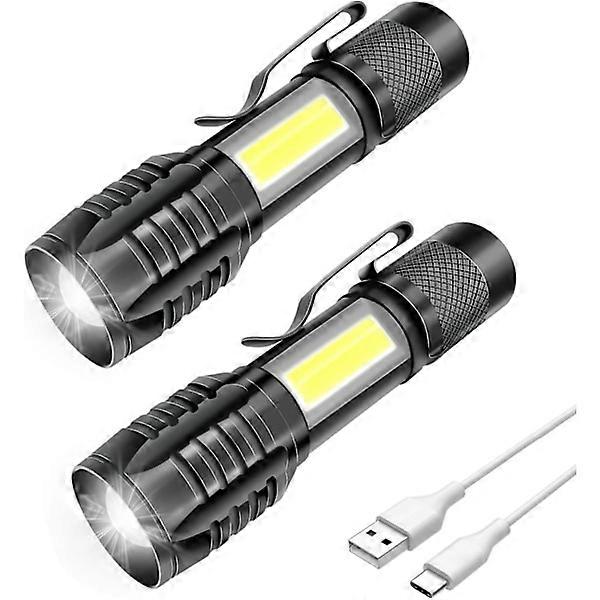 2-pack rechargeable LED flashlight, cool, professional Y z