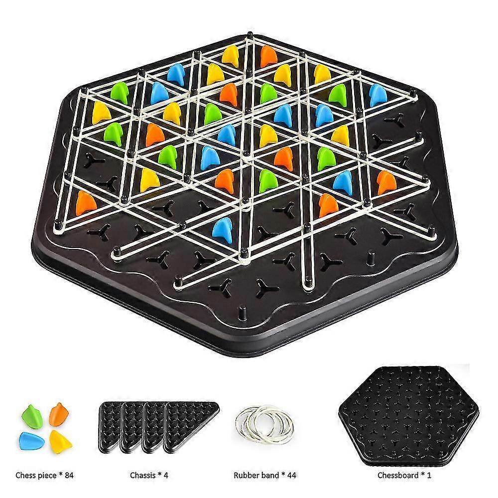 Triggle Game Funny Chain Triangle Game Peg Board Brain Teaser Strategy Board Game