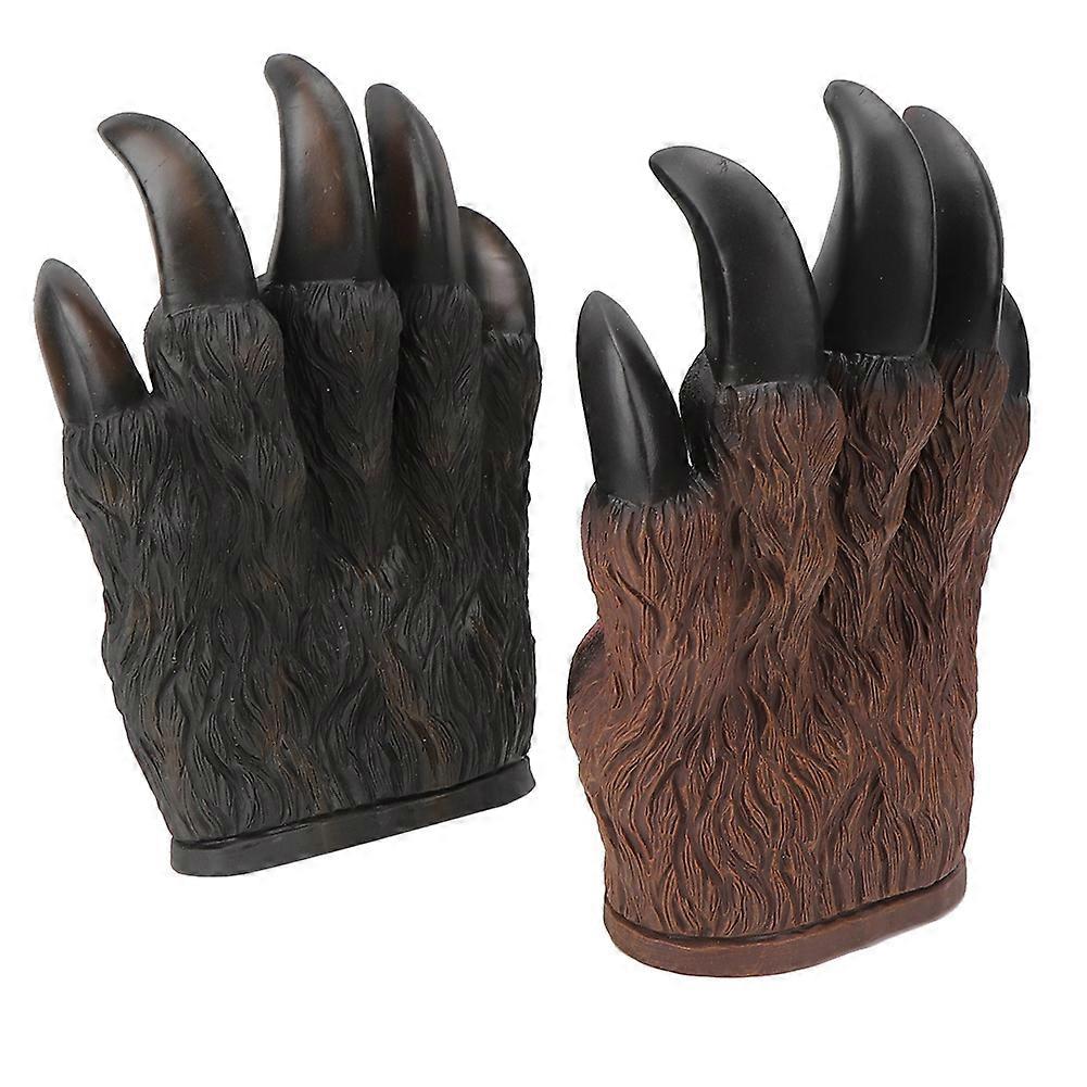 2pcs Animal Head Hand Puppet Highly Simulation Children Educational Model Toy#2