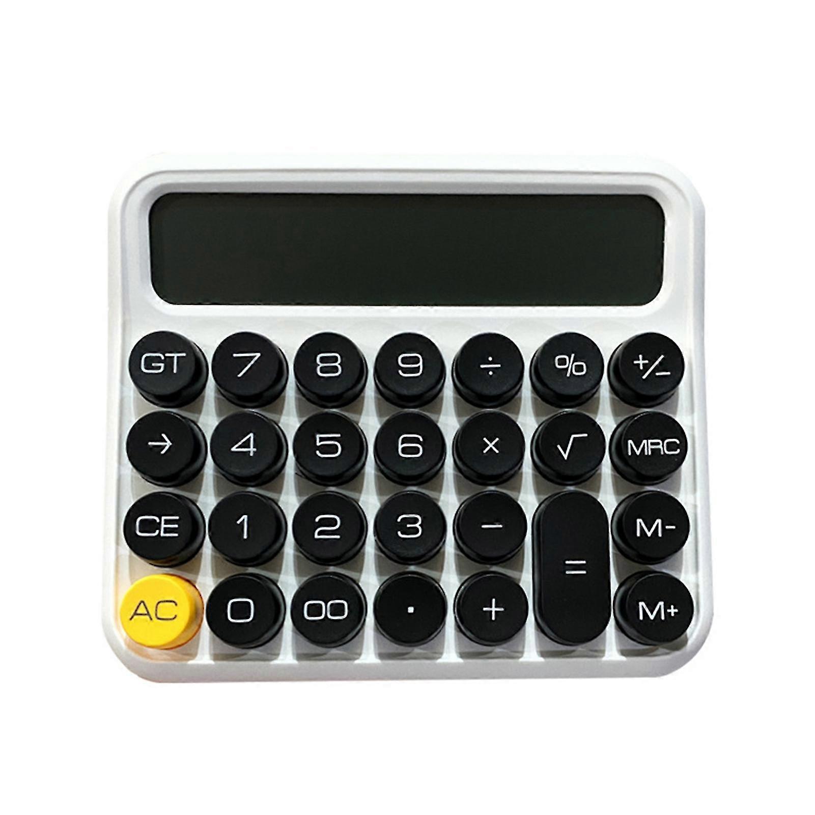 Calculator Large Led Screen Portable Energy Saving Mechanical Keyboard Auto Shut Off Calculating Candy Color Clear Printing Handheld Calculator Statio