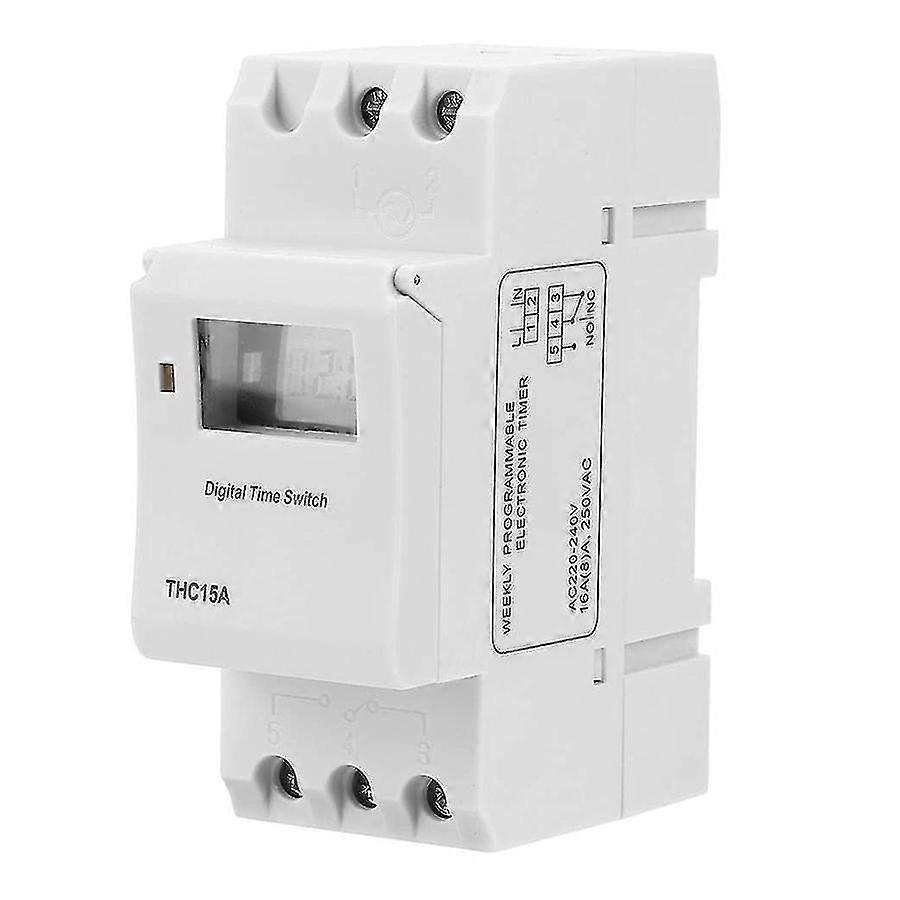 Thc15a Digital Timer Switch Programmable Electronic Time Control Switch Time Delay Switch Din Rail
