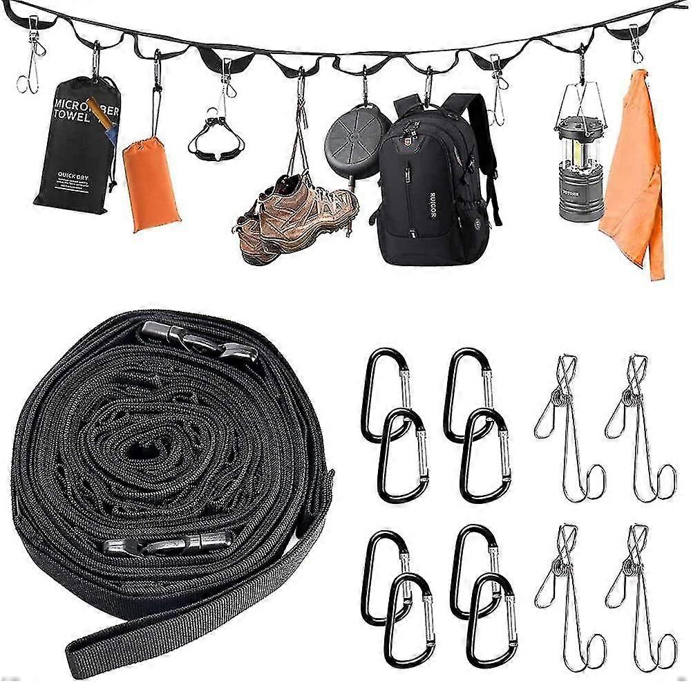 outdoor camping clothesline lanyard with clip