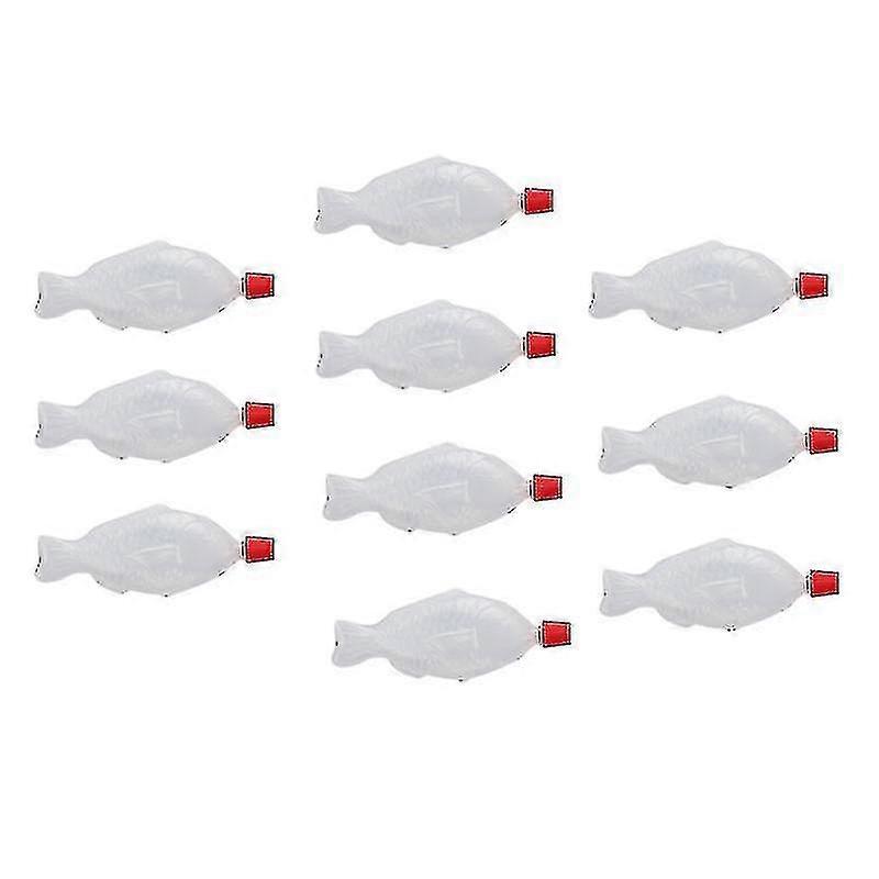 10 stk fiskeformet 8.2ml soyasaus engangssaus flaske sushi krydderflaske -SJL